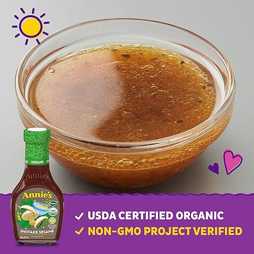 Vista 57 de Annie's Aderezo de vinagreta de jengibre y sésamo, certificado orgánico, sin OMG, 8 onzas líquidas