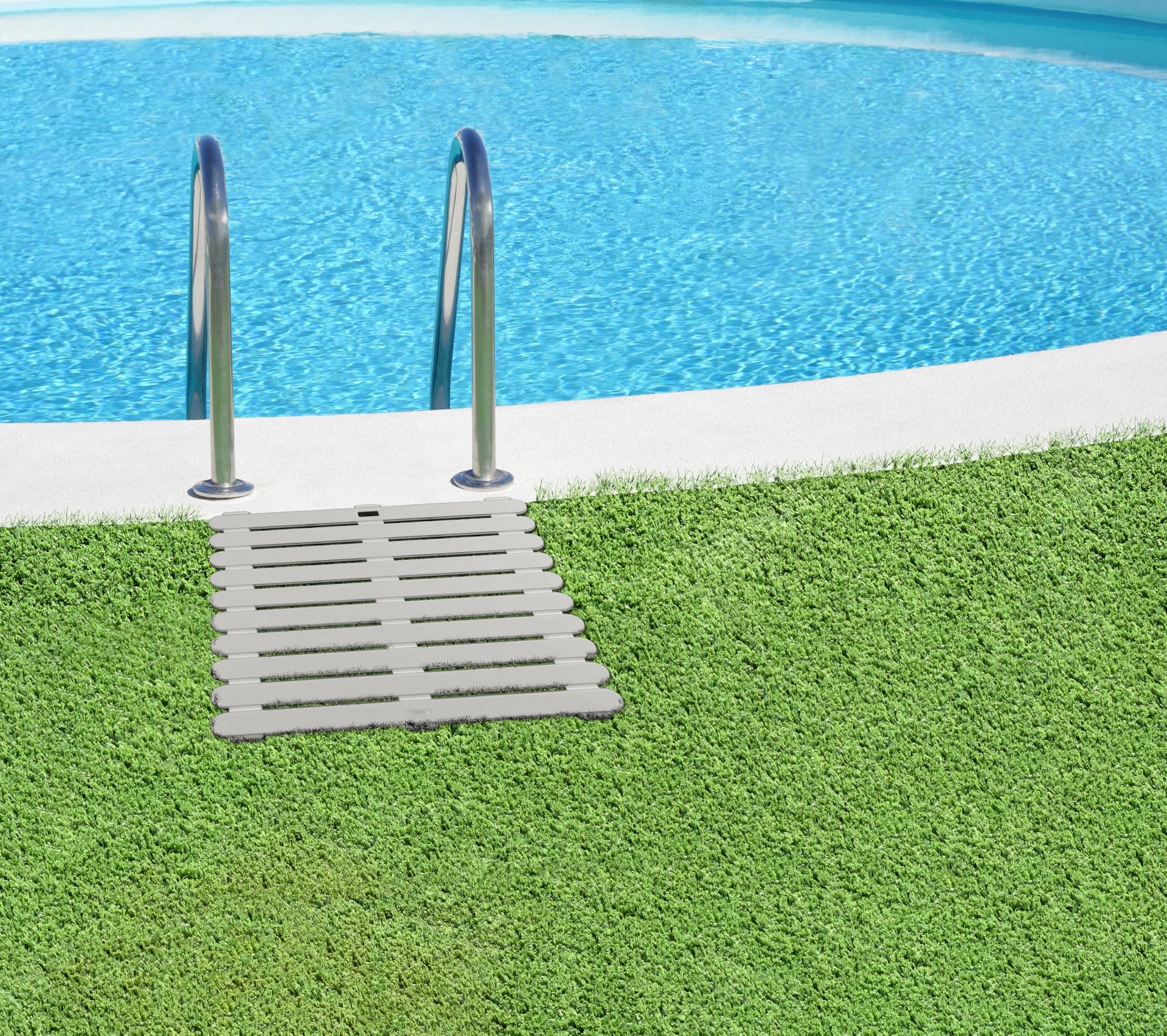 WENKO Griglia per doccia per interni ed esterni, antiscivolo, per bagno, piscina, plastica, 55 x 55 cm, beige
