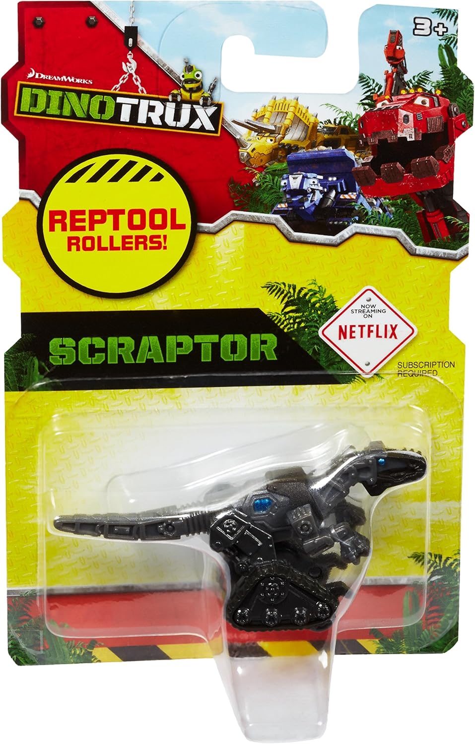 Mattel Dinotrux Reptool Black Scraptor Vehicle