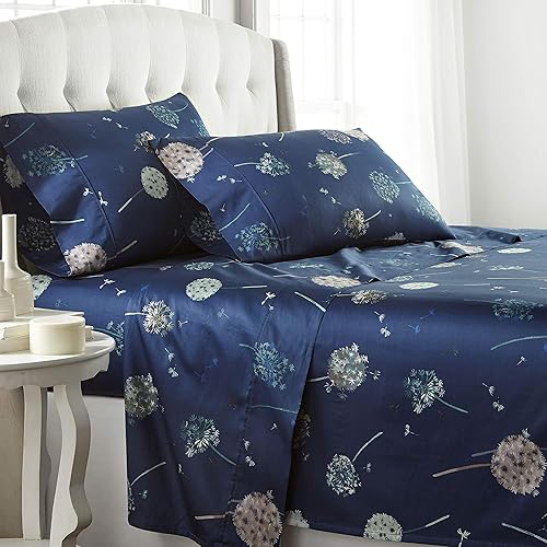Southshore Ropa de cama - BRITEYARN - Juego de sábanas con Eglantinas impresas - 300 hilos de rosca, 100% algodón, Bolsillos extra profundos, satén, Southshore Ropa de cama - BRITEYARN - Juego de sábanas con Eglantinas impresas - 300 hilos de rosca, 100% algodón, Bolsillos extra profundos, satén,