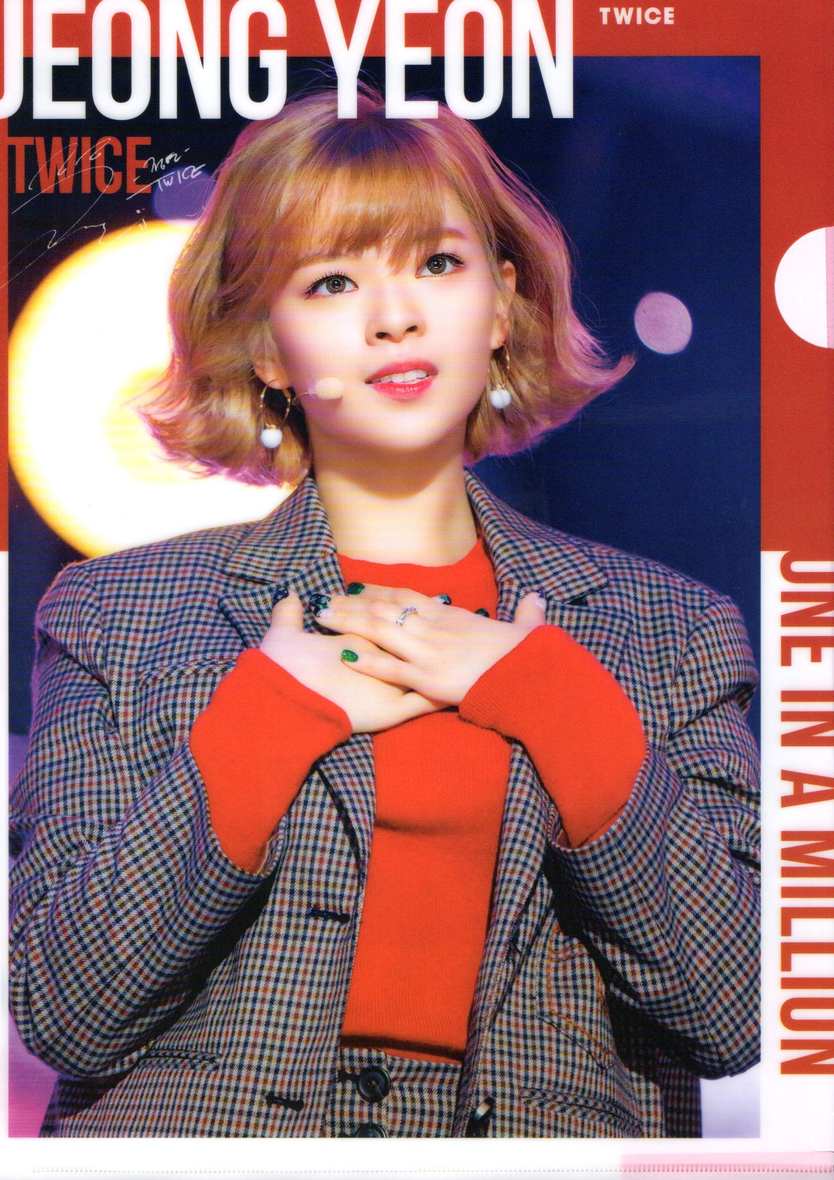 TWICE ONCE BEGINSジョンヨン 公式クリアファイル クリアファイル ジョンヨン(TWICE) A4クリアファイル 「Dicon vol.7