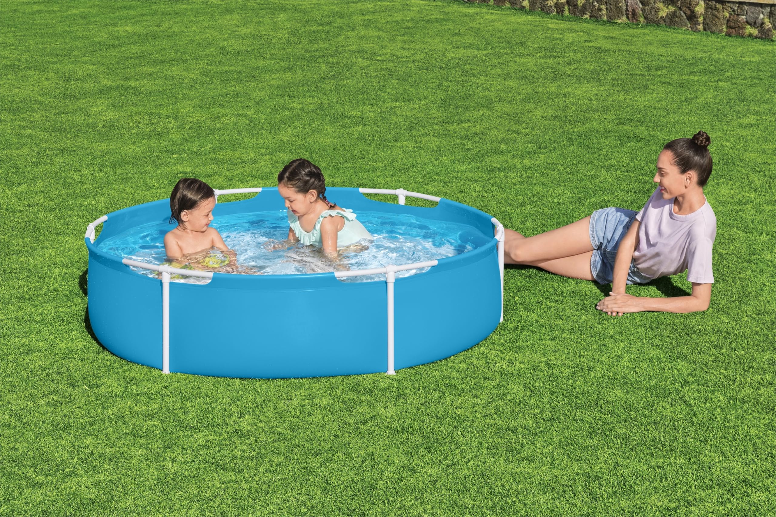 Bestway My First Frame Pool Ø 152 x 38 cm blau rund