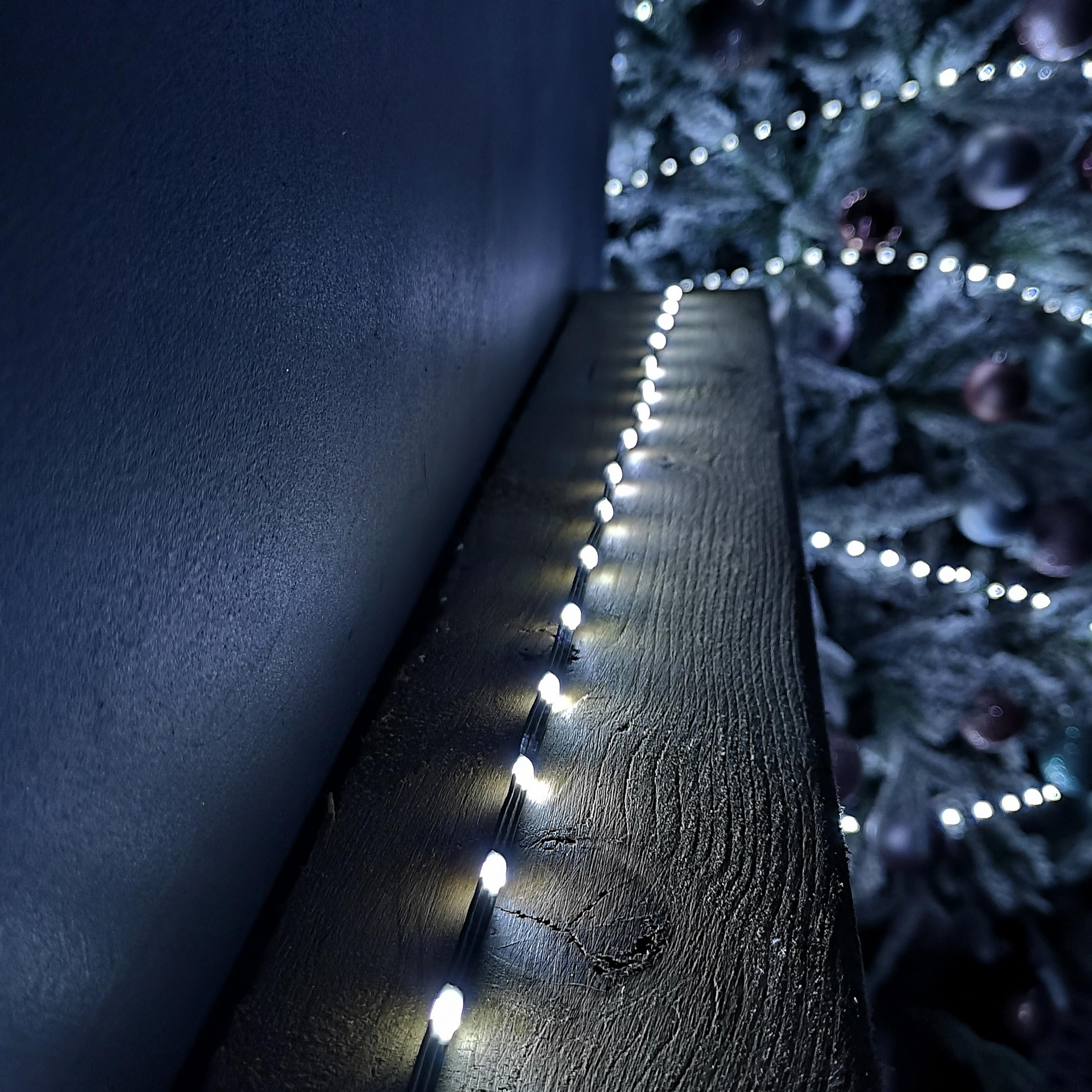 Premier 250 LED Flexibrights Lights, White Multi Action with Green Cable, 8.7m Lit Length, Timer Function, Indoor/Outdoor Use
