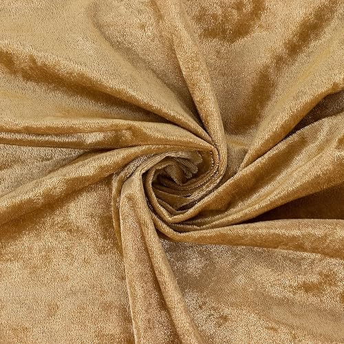Miniatura 3 de Efavormart - Rollo de tela de terciopelo de 5 yardas de 65 pulgadas de ancho, color rosa champán, tela de terciopelo suave al tacto