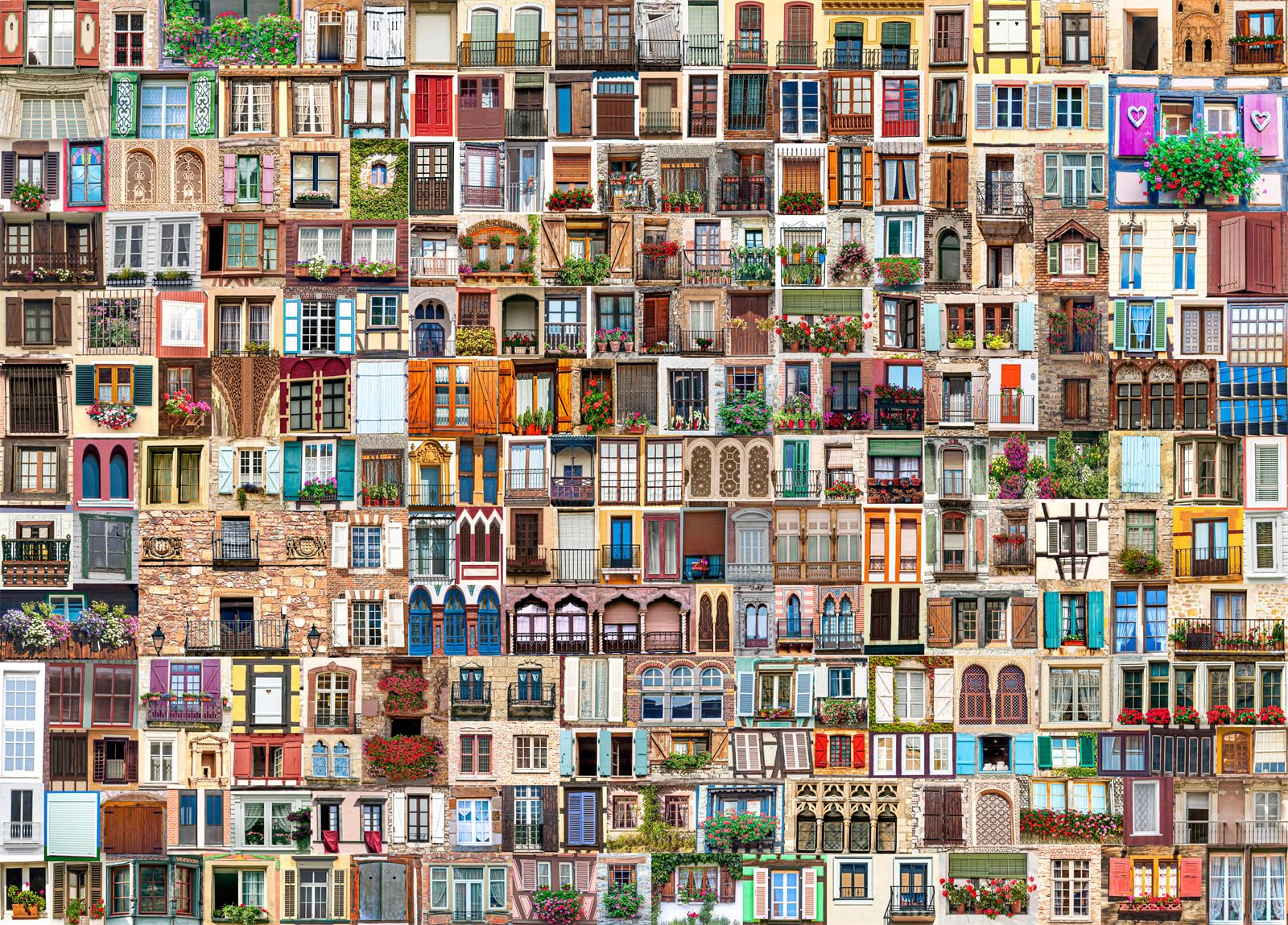 Beautiful Windows Jigsaw Puzzles for Adults 1000 Piece Flowers Windows Jigsaws 1000 Pieces for Adults