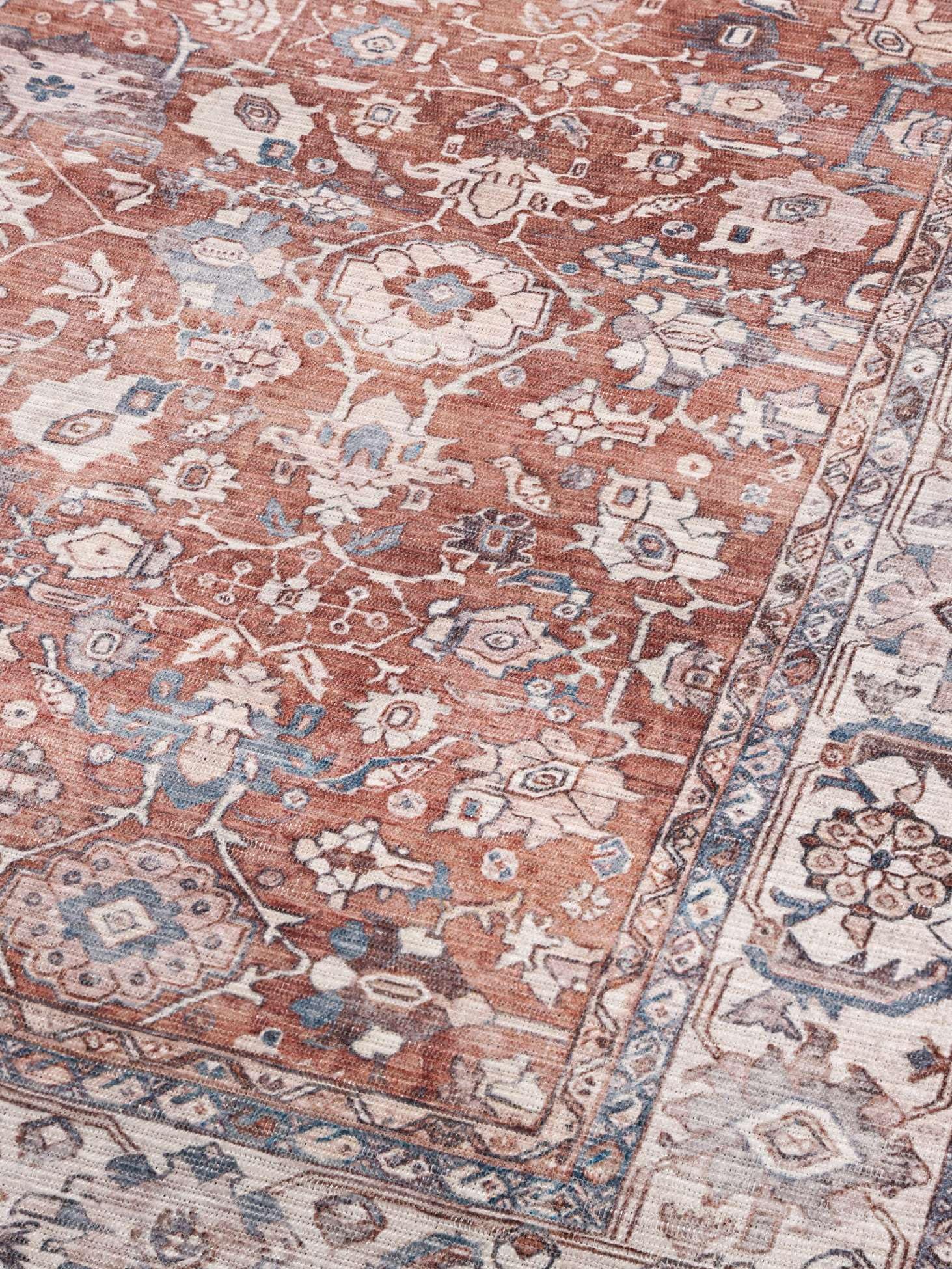 RugVista Galore Oriental, Dywan, Nowoczesne, 120 x 180 cm, Prostokąt, Niski, Pokój dzienny, Sypialnia, Prać w pralce, Terracotta/Beżowy