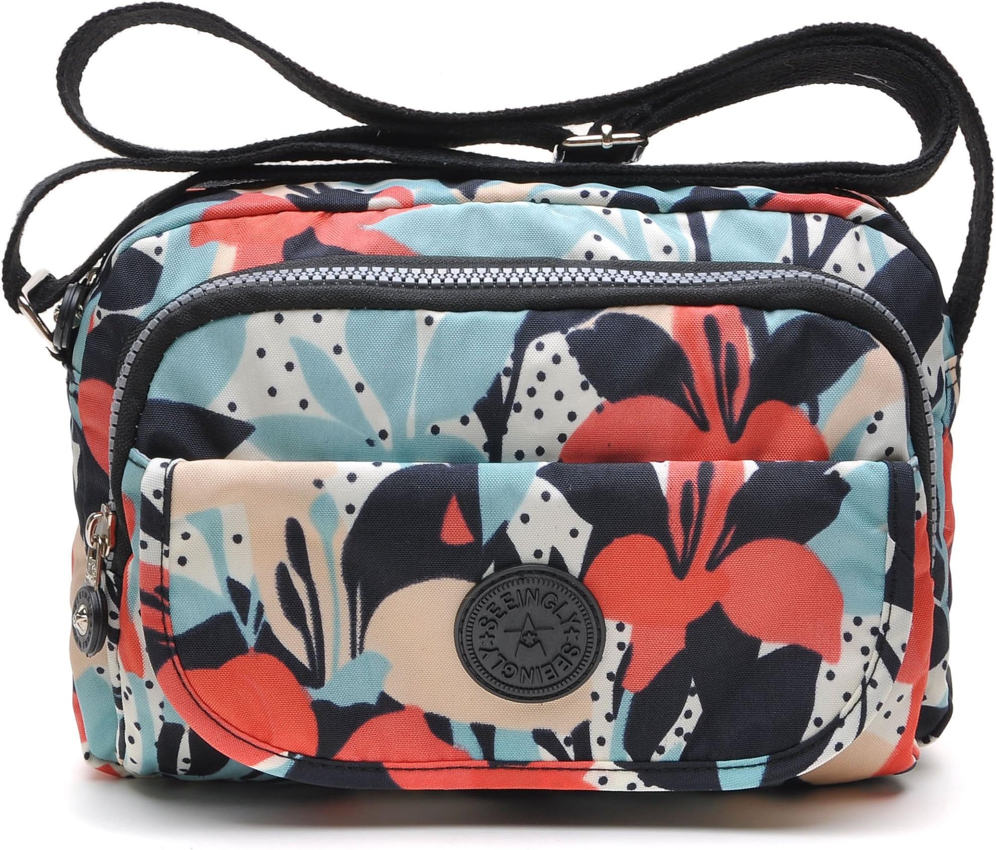 tuokenerCross body Bag Women Nylon Waterproof Womens Messenger Travel Bags Over the Shoulder bag Handbags with Multi-Pocket for Ladies and Girls