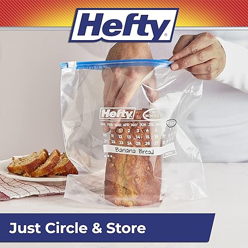 Miniatura 5 de Hefty Slider - Bolsas de calendario para congelador, tamaño de galón, 100 bolsas en total, 25 unidades (paquete de 4)