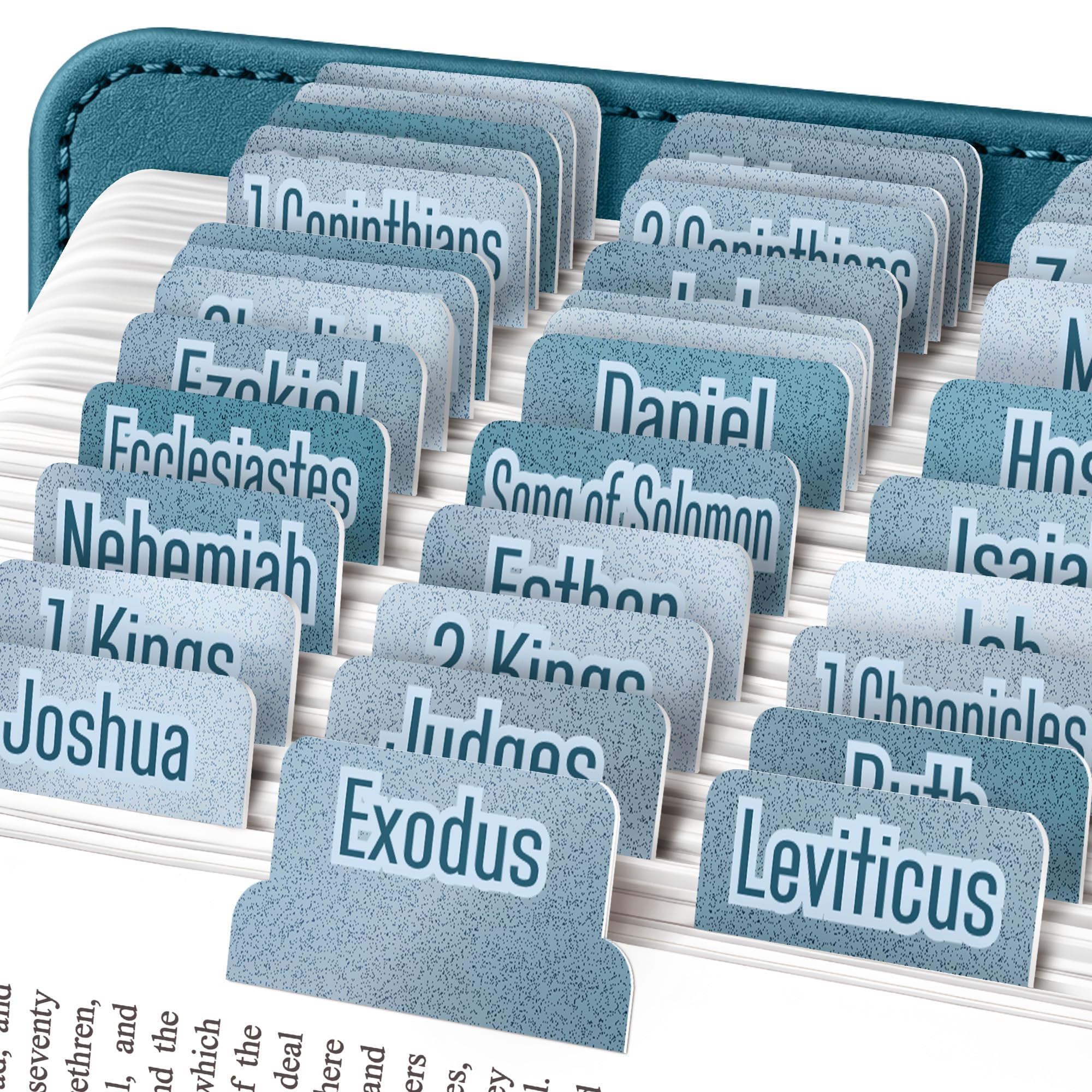 EssexWares - Winter Forest Bible Tabs for Old and New Testament, 80 Large Print Tabs for Bible Study, Water-Resistant and Durable Index Tabs for Women and Men - 1.7" Wide โ image 1