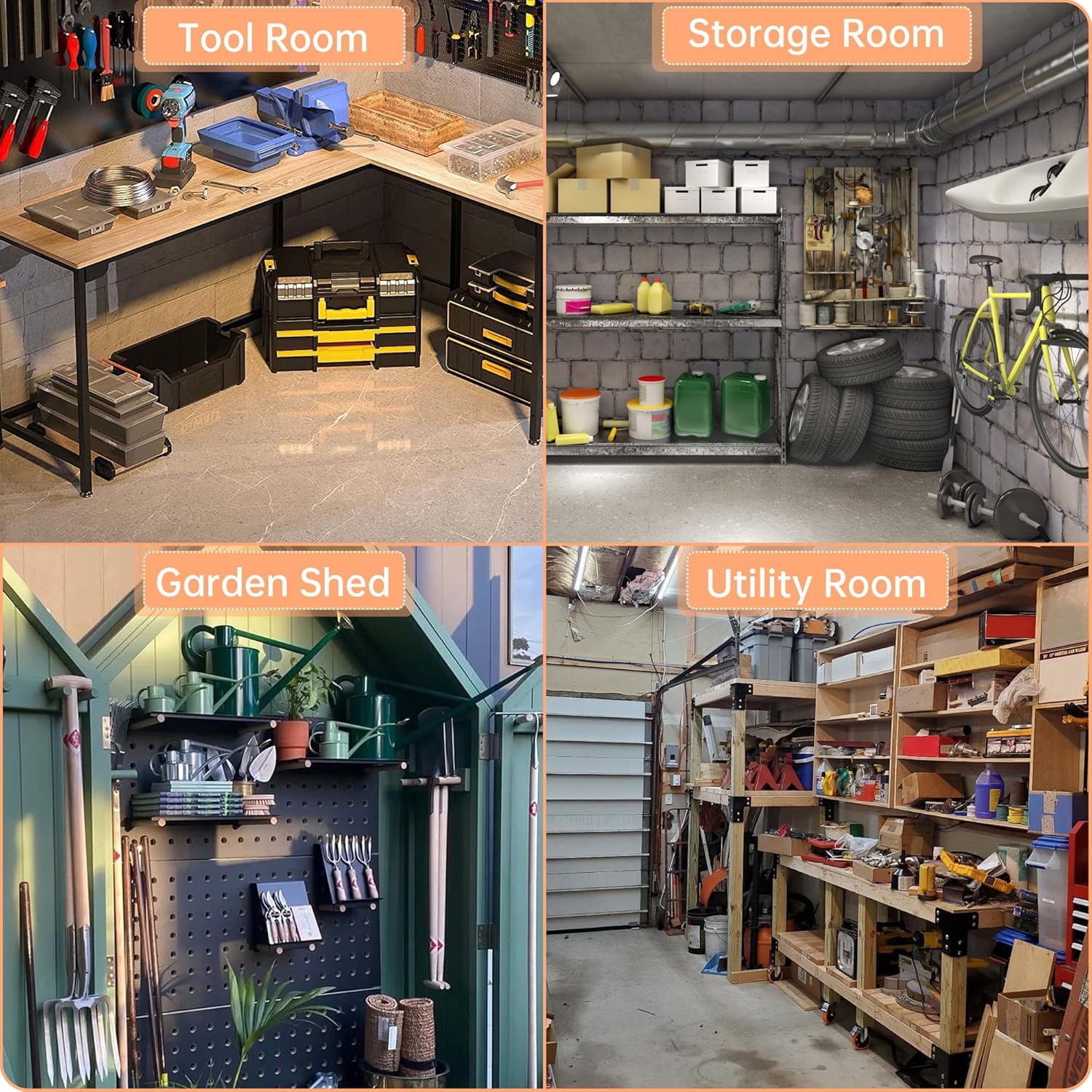 10x10FT Outdoor Metal Storage Shed, Lockable Weatherproof Garden Shed for Tools & Equipment, Durable Galvanized Steel with Sloping Roof & Ventilation, Ideal for Backyard, Patio & Garage Storage, Grey