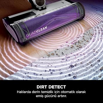 Shark Detect Clean&Empty Auto-Empty Sistemli Turbo Başlıklı Şarjlı Dikey Süpürge 2L IW3612EUT