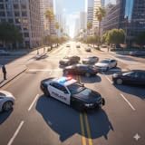 Action-Packed Missions Modern Police Car 3D Simulator: Crime City Cop Driving Car Simulator Police Bus Auto Car Sim