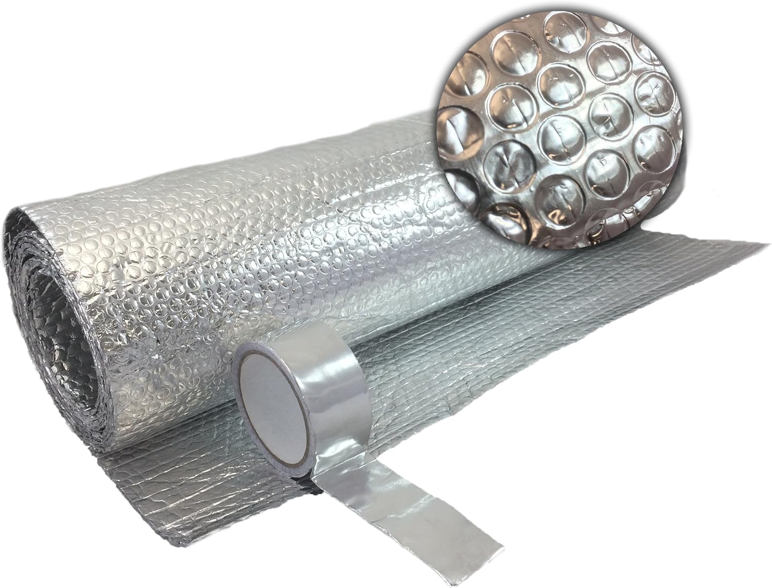 Yuzet 1.2m x 25m MultiPurpose Double Aluminium Bubble Insulation Foil