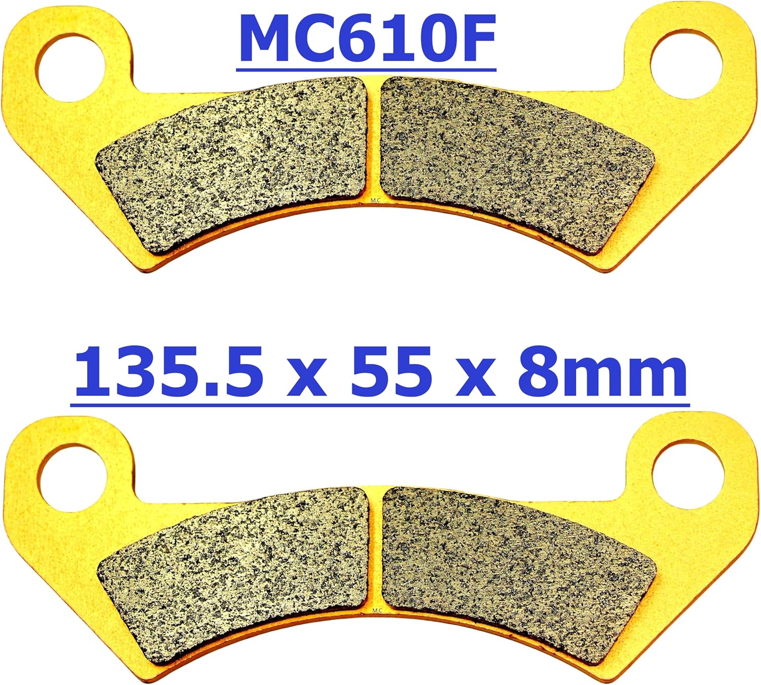 MC Brake Pads for John Deere XUV Gator 625i 825i 855D 2011 2012 2013 2014 2015 2016 2017-825E 855E 2018 2019 2020-825M 855M 2019 2020 2021 2022 4X4 Front Rear Sintered Copper Brakes MC610F609R