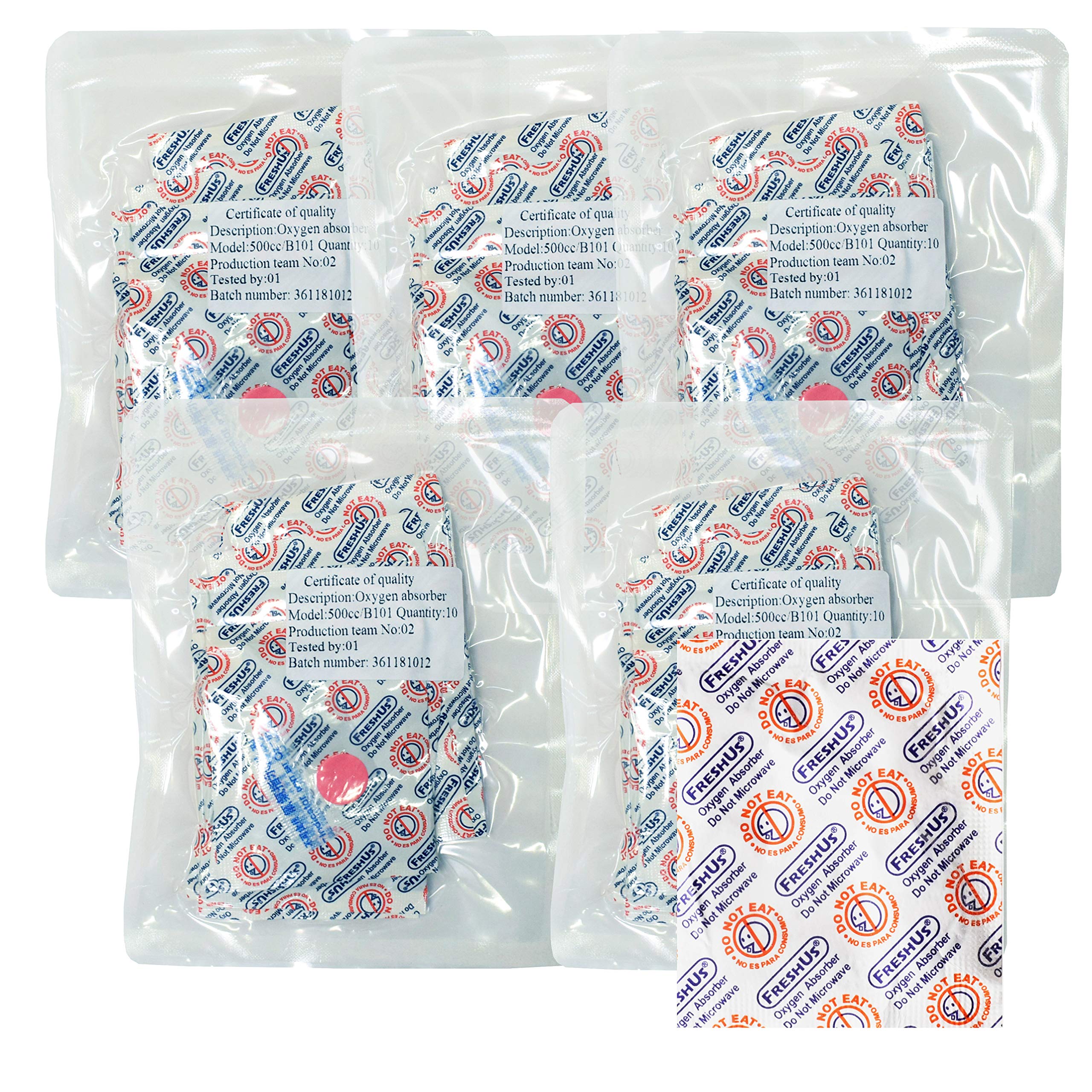 Awepackage 500cc Oxygen Absorber 5 Individual Packs Of 10 Packets Total 50 Packets Long Term Food Storage 50 500 Cc Amazon Sg Home