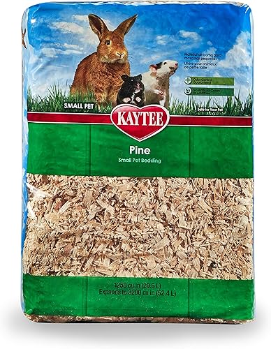 Miniatura 4 de Kaytee Ropa de cama de pino de animales pequeños para conejillos de indias, conejos, hámsters, jerbos y chinchillas, 52.4 litros