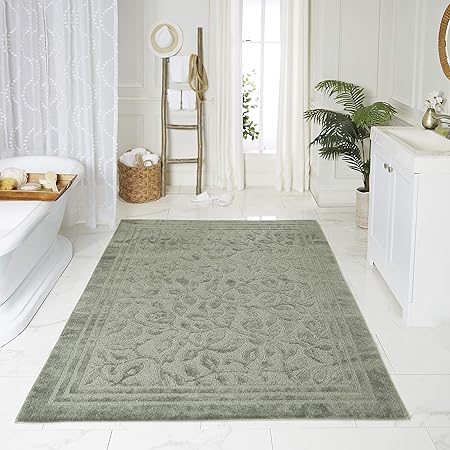 Amazon.com: Mohawk Home Foliage Natural Accent Bath Rug (2'2"x6 ...