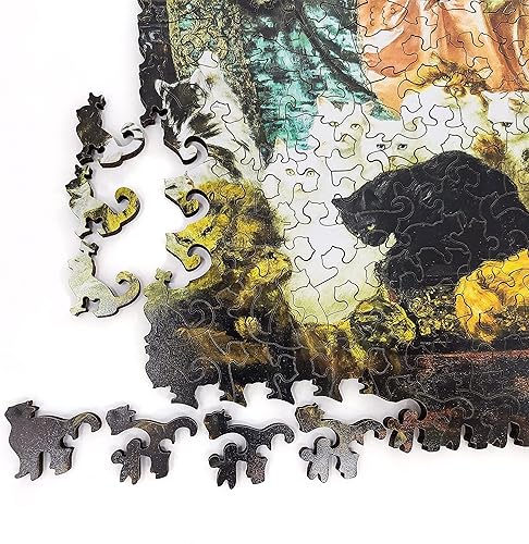 Miniatura 6 de Rompecabezas de madera para adultos, piezas de forma única, fabricado en los Estados Unidos por FoxSmartBox - 350 piezas - My Wife's Lovers