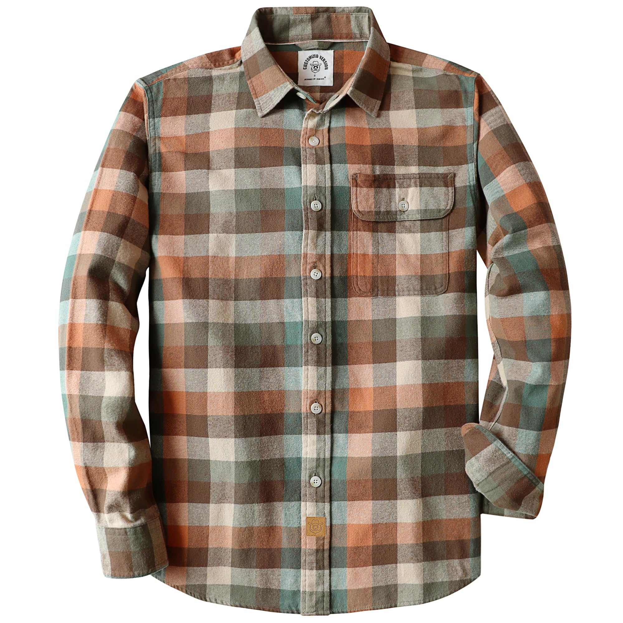 Dubinik® 6 oz Camicia Flanella Uomo Camicia Uomo Flanella Leggera Cotone Comode Casual Invernale Camicia A Quadri Uomo