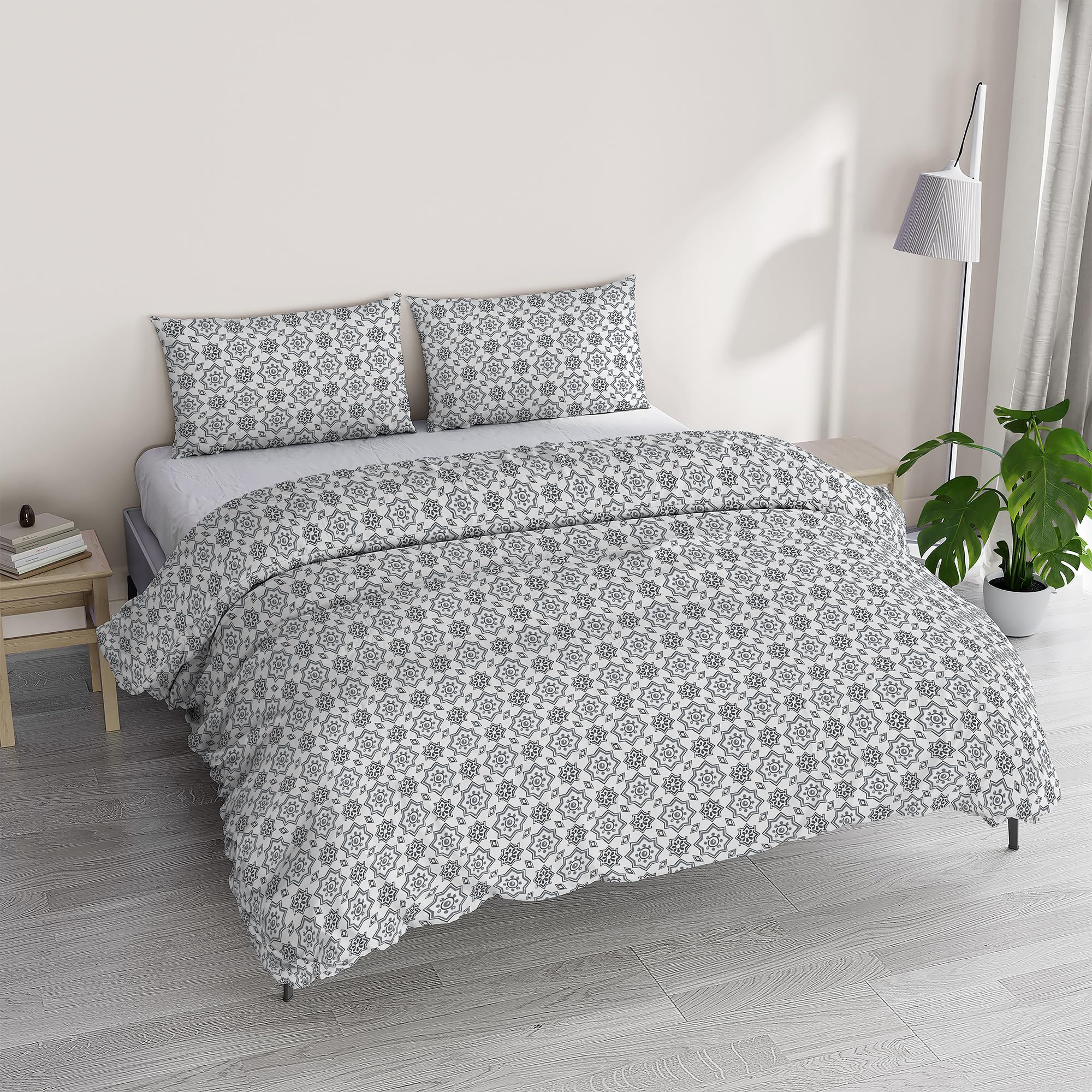Athena Duvet Cover Set, Made in Italy, Double Dora Blue