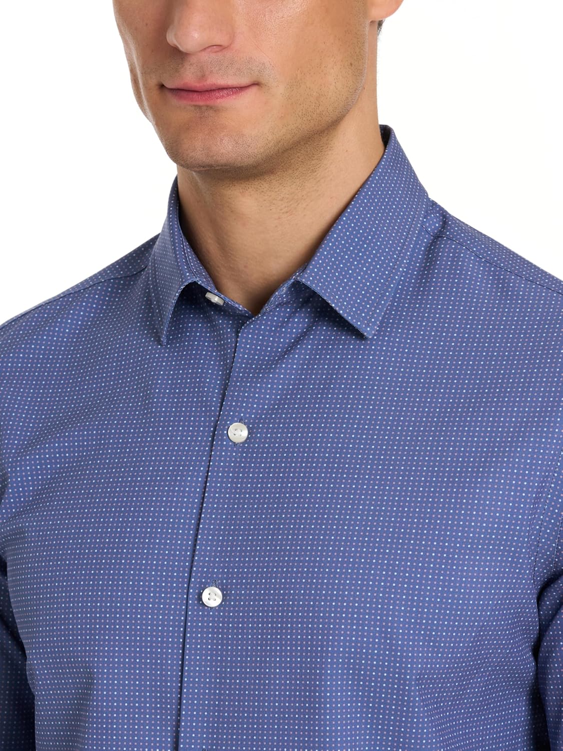 Van Heusen Mens All-Way Performance Stretch Long Sleeve Button Up Shirt, Slim Fit, Regular Length, Quick Dry - Image 4