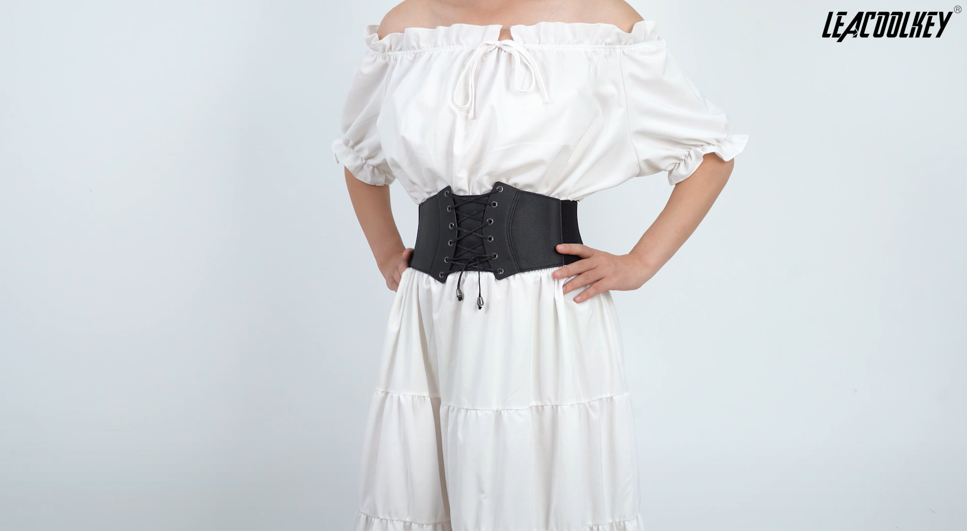 LEACOOLKEY Cintura Corsetto Elastica per Bambini per Vestiti Cintura Vita Larga allacciata per Halloween