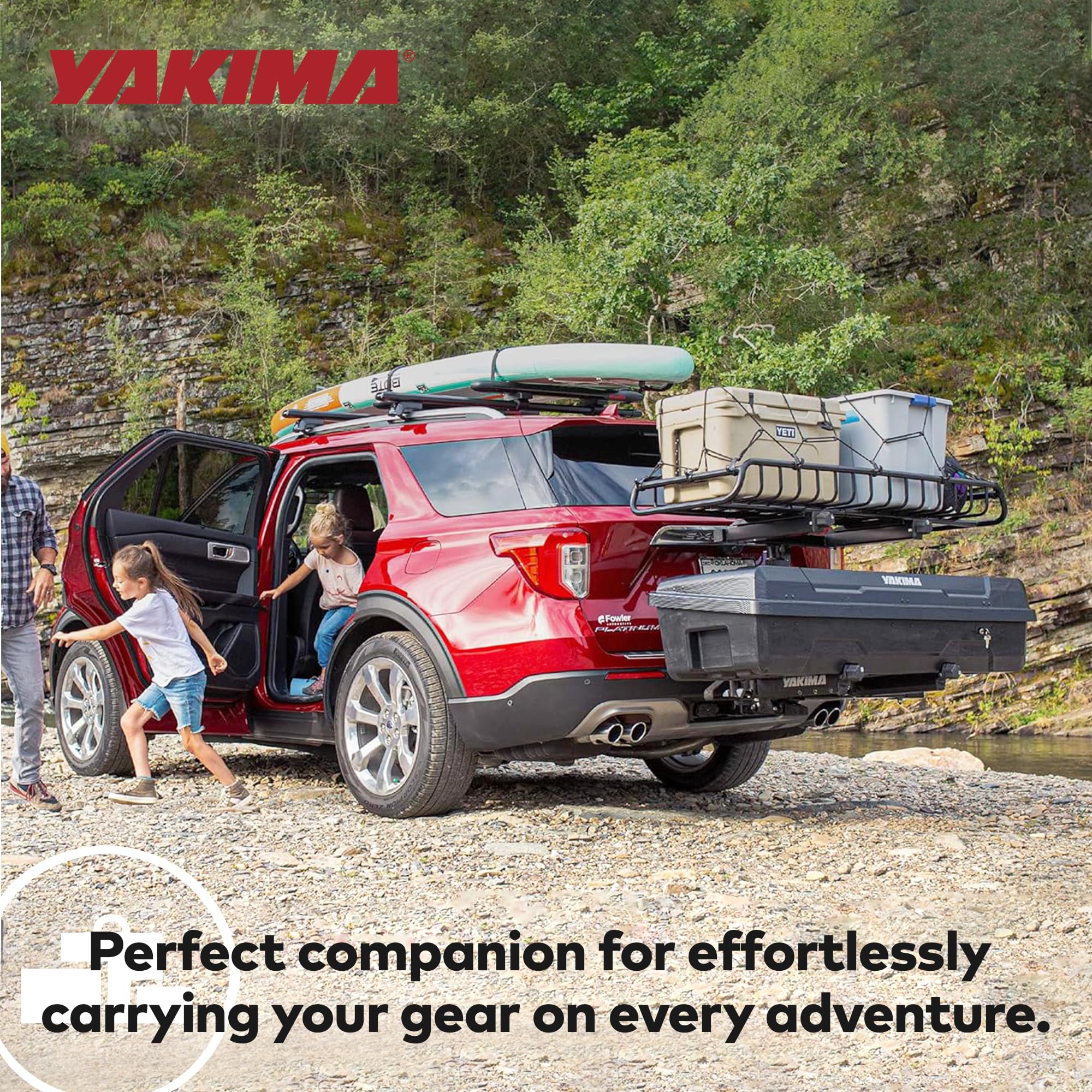 Yakima Cargo Basket Mount Car SUV or Truck Tailgate Carrier for EXO Hitch Rack System Basket Accessory Only — view 5