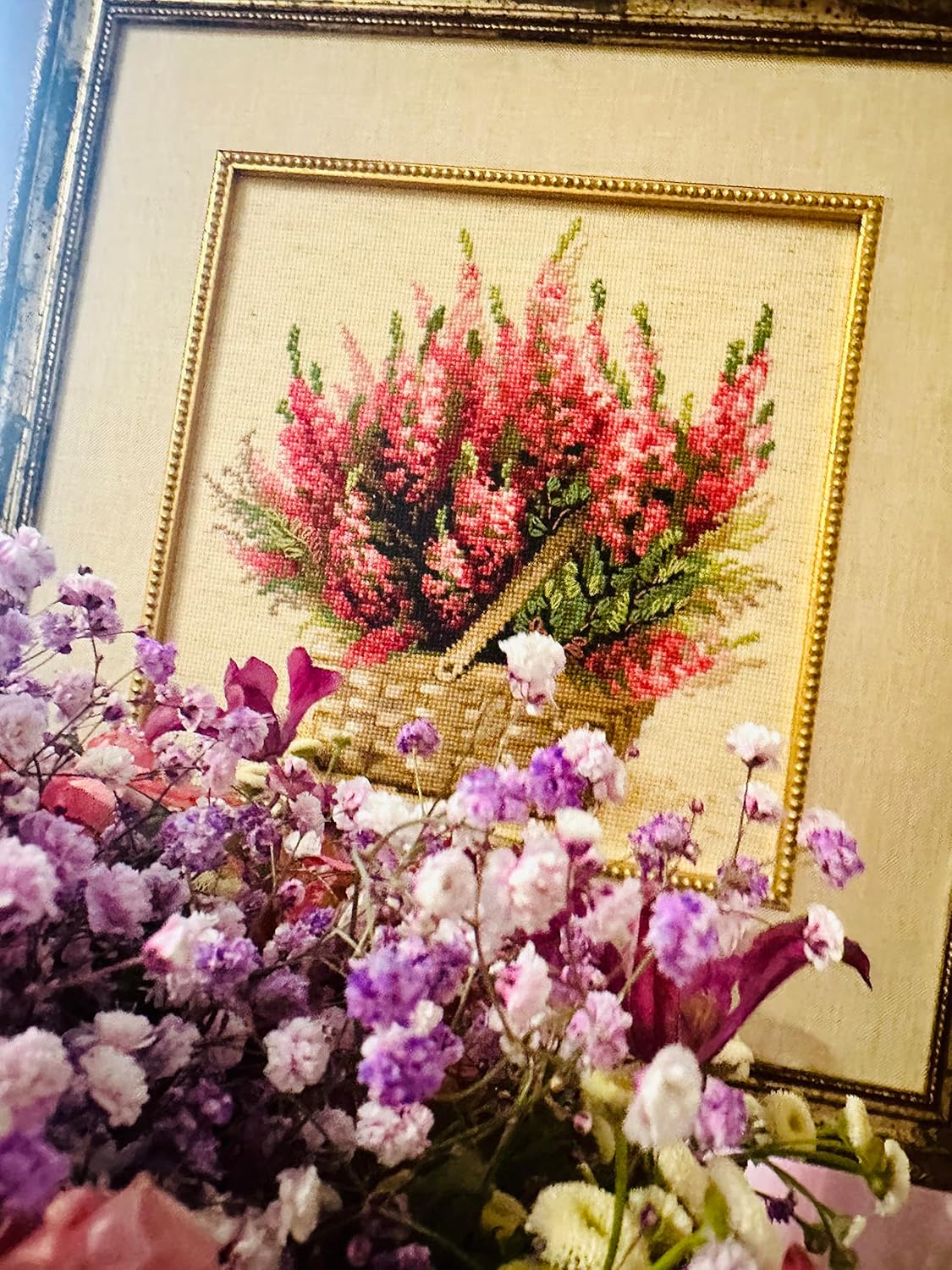 RIOLIS - Scottish Heather 1324, Cross Stitch Kits 9.75"x9.75", Cross Stitch Kits for Adults, Counted Cross Stitch Kits, Embroidery Kit for Beginners & Advanced, Floral Crossstitching Kits