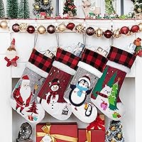 Vista 19 de BHD BEAUTY 2025 New Farmhouse Bohemian Style Christmas Stocking Set of 5 Tassel Xmas Stocking Boho Macrame Decorations Mantel Hanging Ornament for