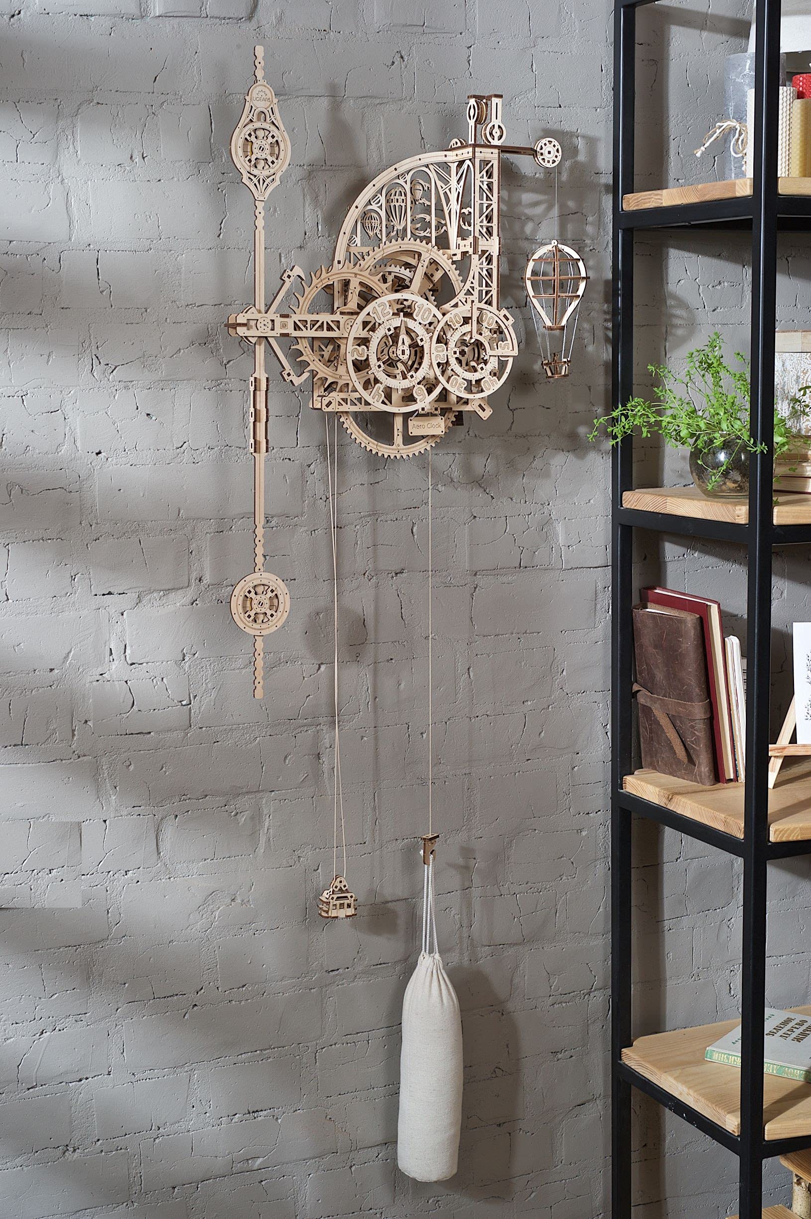 UGEARS Aero Clock 3D Wooden Puzzles for Adults and Kids LaserCut 3D