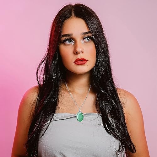 Miniatura 10 de XIANNVXI Collar de cristal curativo envuelto en alambre ovalado con piedra preciosa, collar con colgante de piedra preciosa natural espiritual