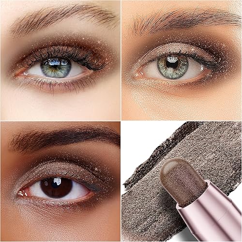 Miniatura 3 de Ofanyia Sombra de ojos en barra en barra, lápiz de sombra de ojos en barra con purpurina, sombra de ojos impermeable de larga duración para
