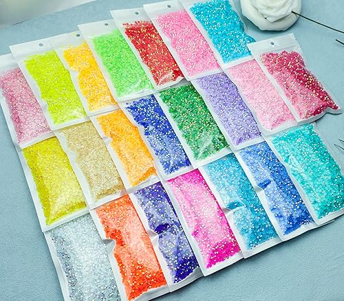 Miniatura 6 de Mulutoo 10000 diamantes de imitación de resina de 0.118 pulgadas (0.118 in) con parte trasera plana, parte trasera plana, diamantes de imitación de