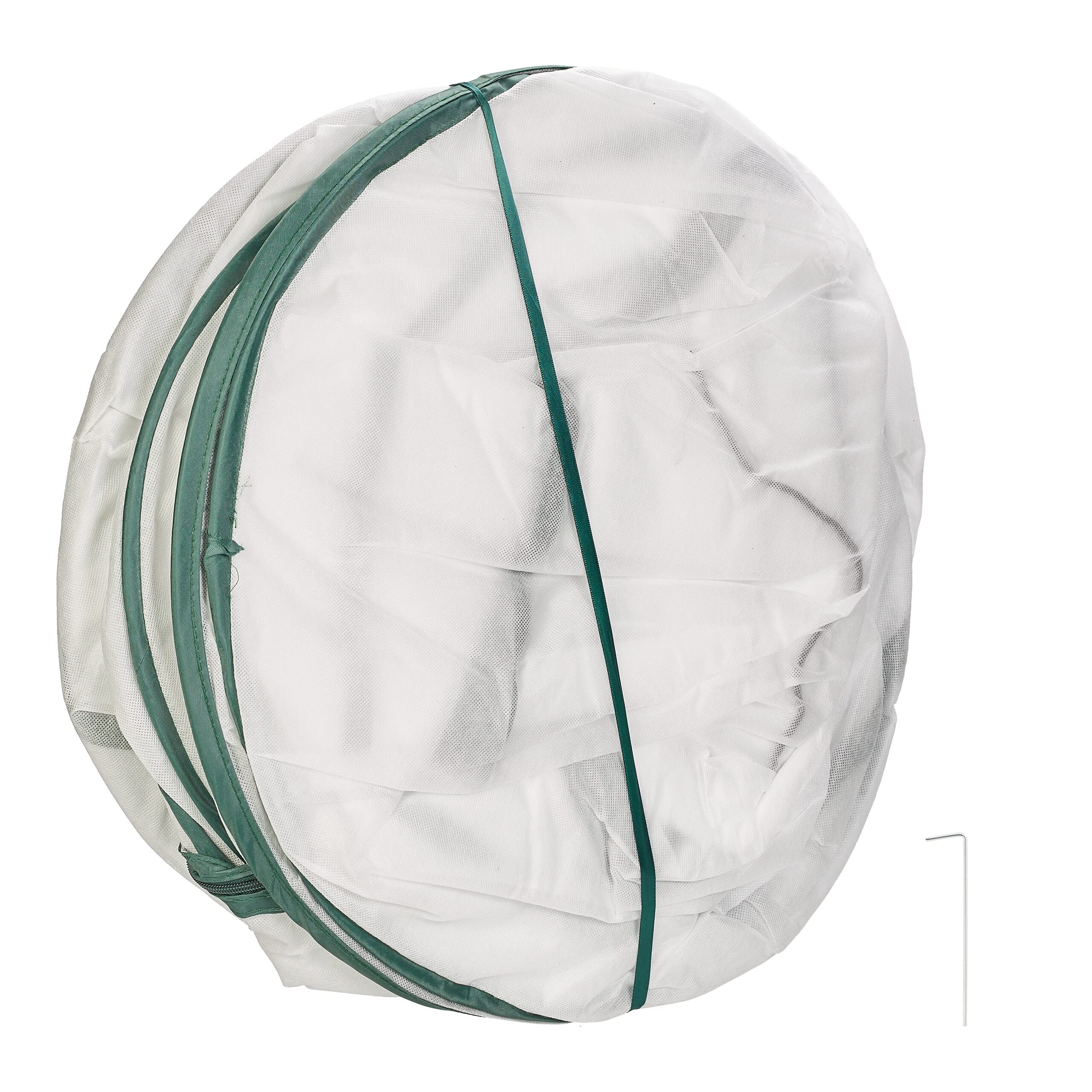 Relaxdays Tunnel de Croissance Pliable, système « Pop up », 3,5 m, Filet antiparasitaire, pour légumes et Fraises, Blanc