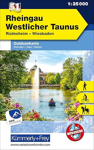 Kümmerly+Frey Outdoorkarte Deutschland 51 Rheingau, Westlicher Taunus 1:35.000: Mit Rüdesheim und Wiesbaden. Touren für Wanderer, Biker und mehr! Free ... Outdoorkarten Deutschland, Band 51)