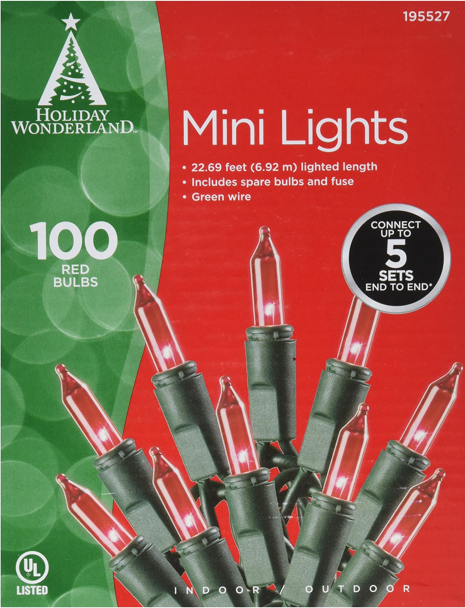 50Count Clear Christmas Light Set Home & Kitchen