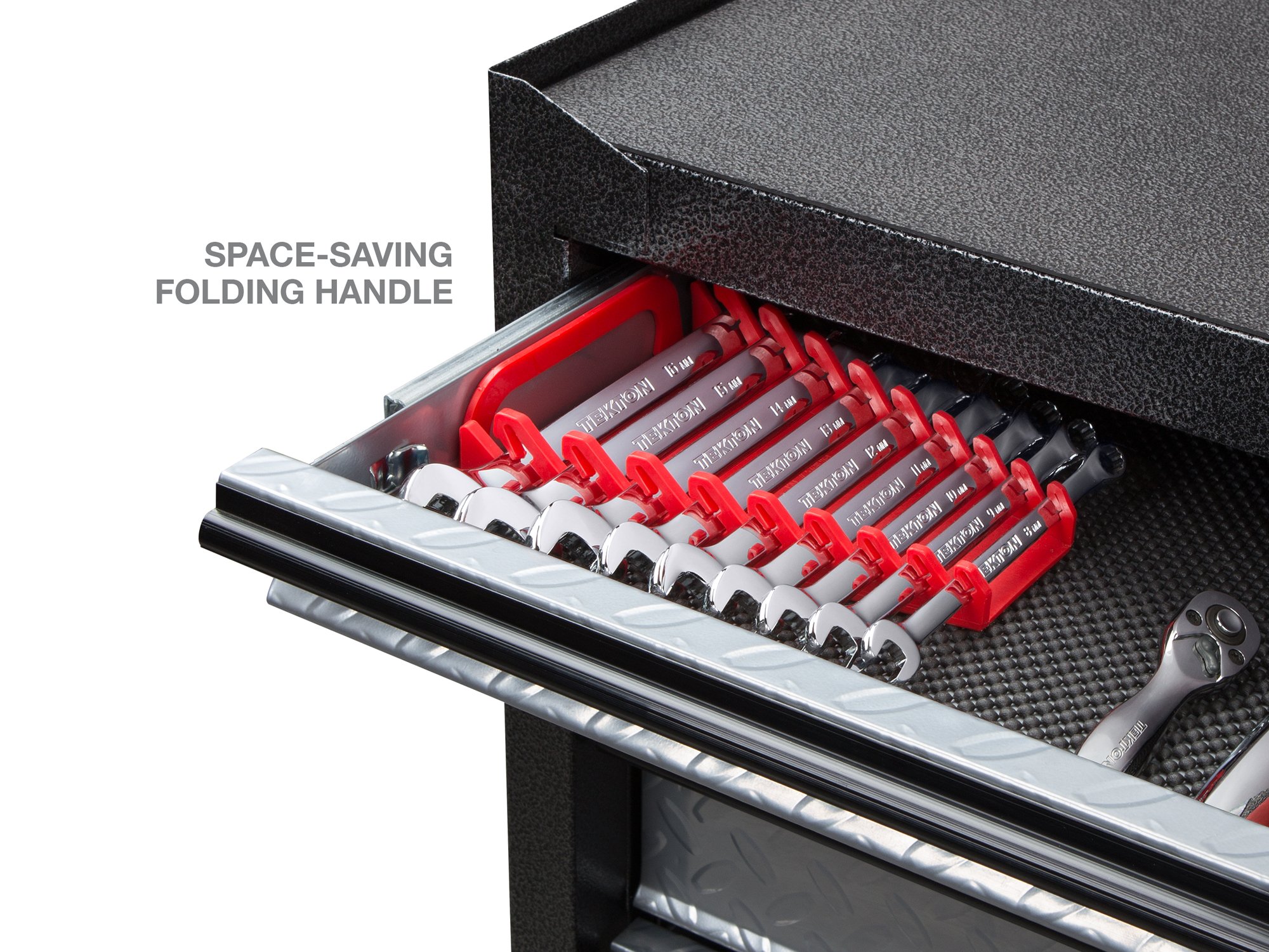 TEKTON 9-Tool Combination Wrench Holder (Red) | 79365 | Made in USA — Amazon image 5
