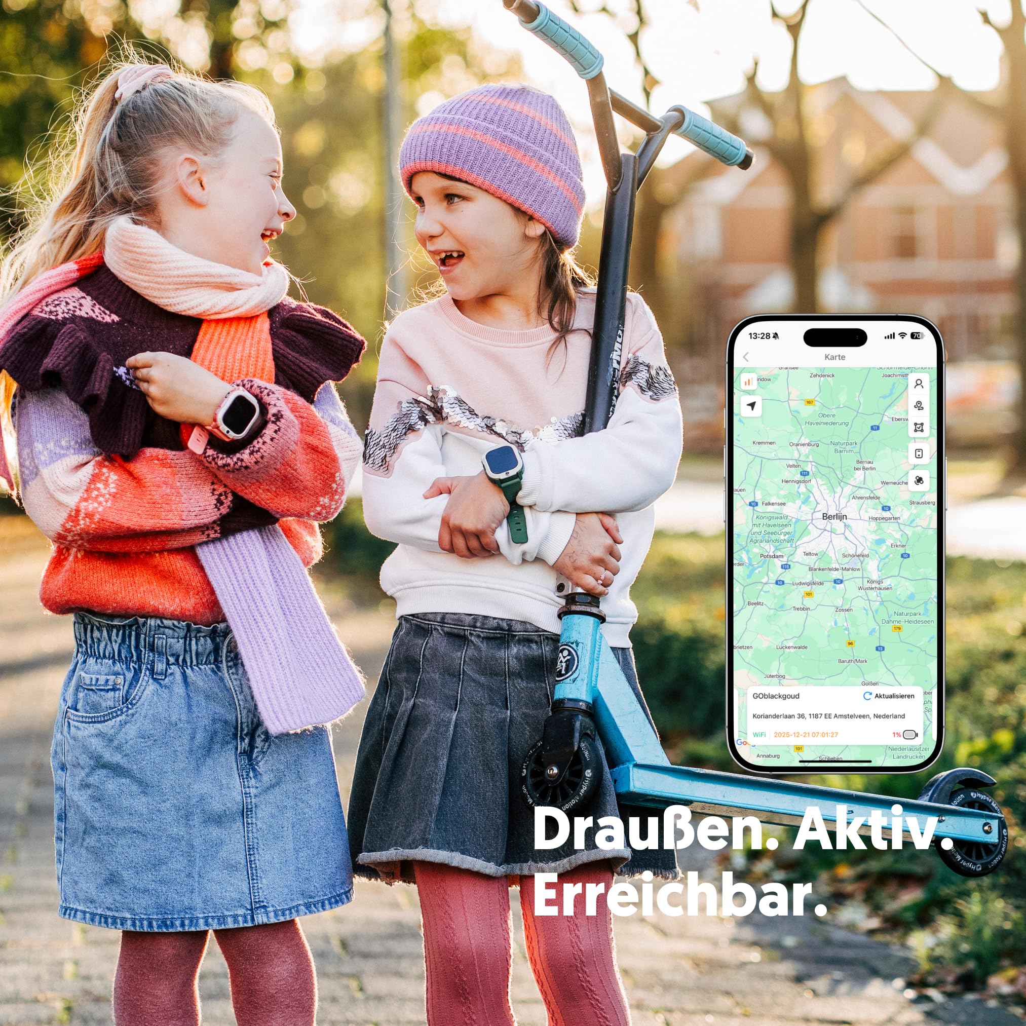 Rebel Cactus Sky Reloj Inteligente para Niños con GPS y Teléfono - Localizador GPS, Cámara, Videollamadas y Funciones Educativas - Smartwatch Infantil Verde