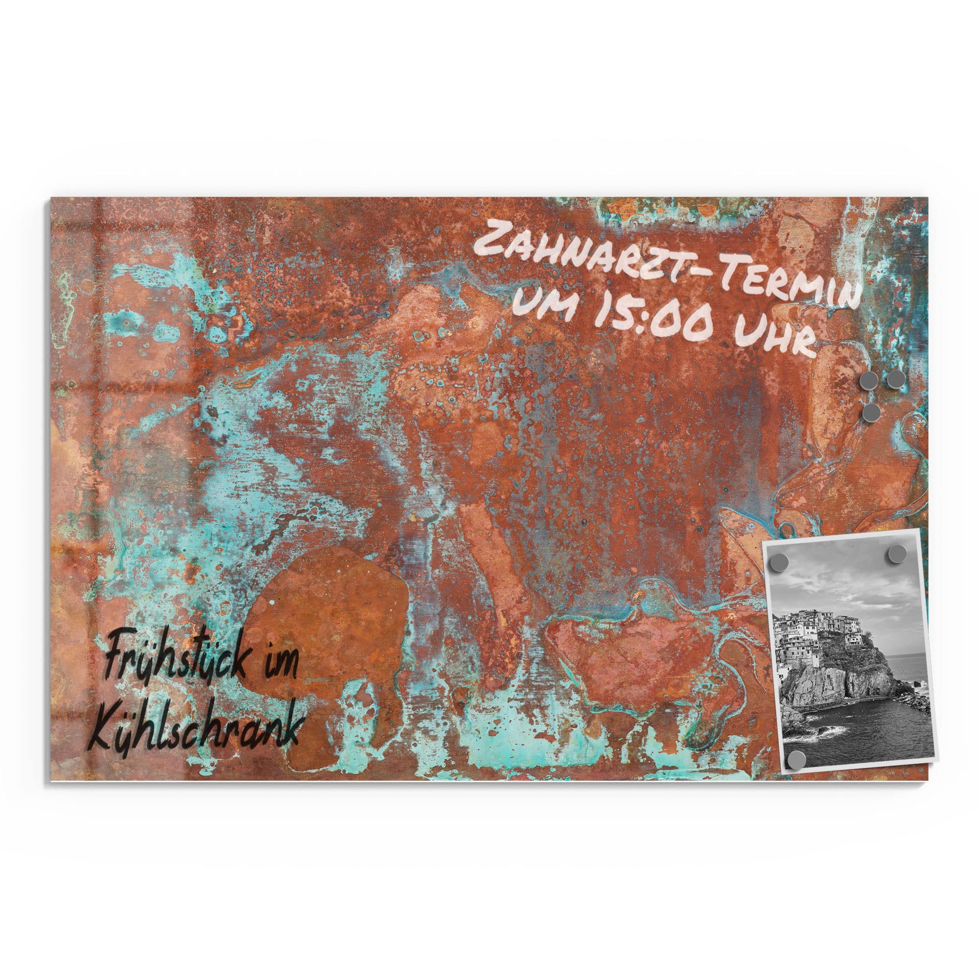 Magnetische Metalltafel - Gebürsteter Stahl
