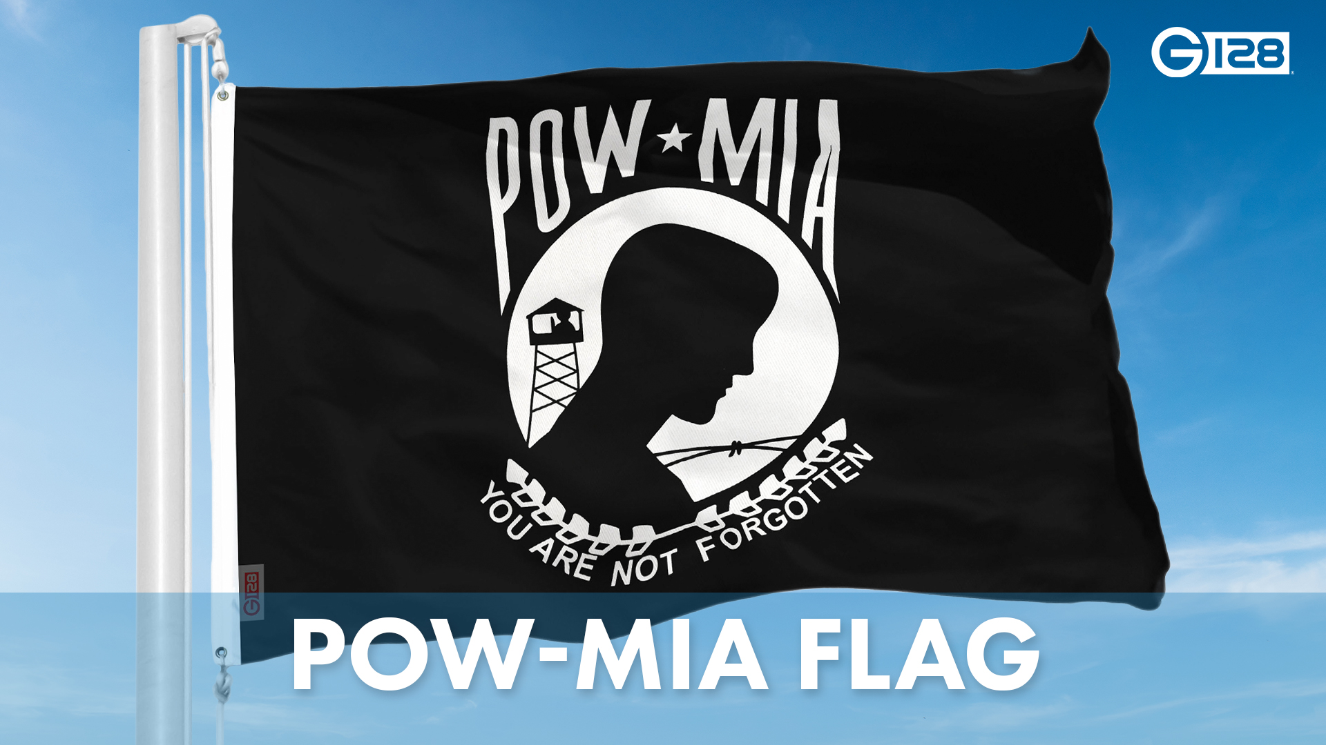 AZ FLAG Drapeau Pow-Mia Remember 90x60cm - Drapeau Américain - Etats-Unis 60 X 90 Cm - Drapeaux