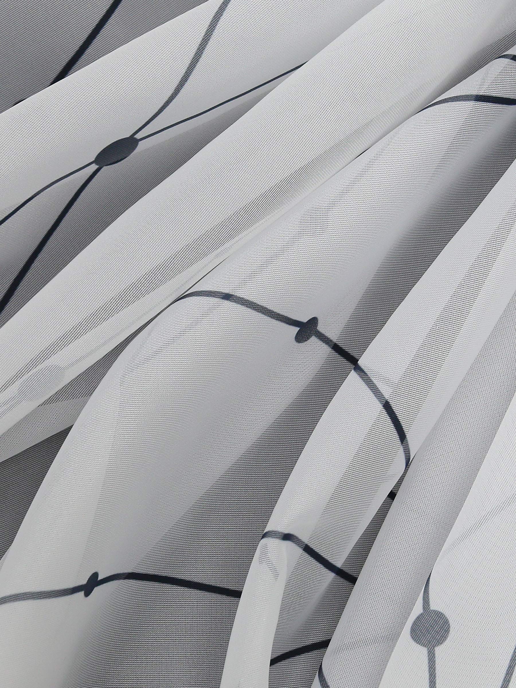 Joyswahl Voile Schiebegardine mit Klettband »Betty« transparenter Schiebevorhang mit Streifen, Grau, BxH 57x245cm (2 Stück), inkl. Beschwerungsstange