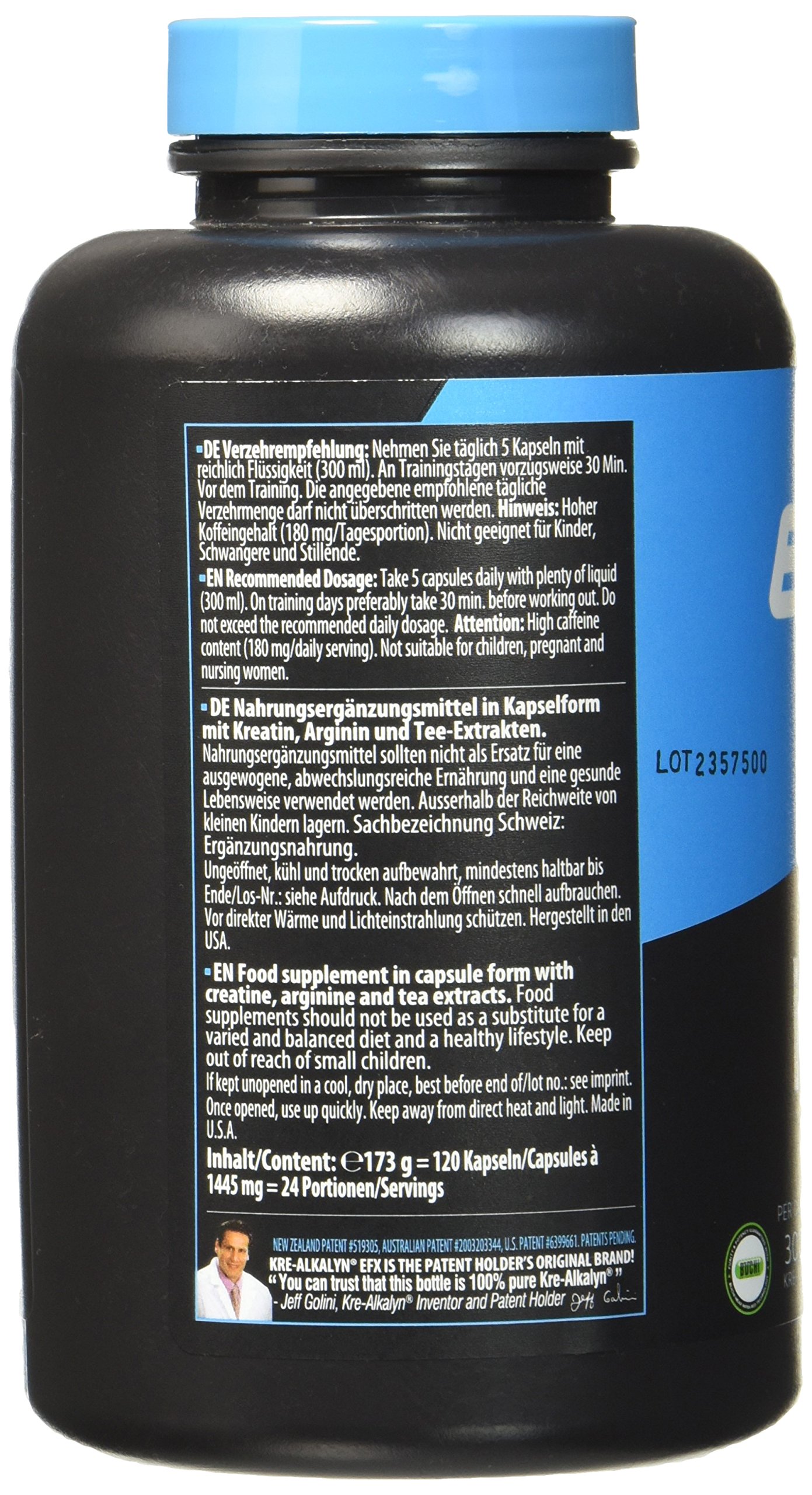 EFX Kre-Alkalyn Nitro-Pro Super Caps - 120 Kreatin Kapseln, 1er Pack (1 x 173 g)