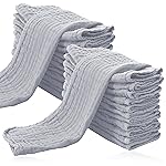 Cute Castle 24 Pack Muslin Burp Cloths for Baby - Ultra-Soft 100% Cotton Baby Washcloths - Large 20\'\' by 10\'\' Super Absorbent Milk Spit Up Rags - Burpy Cloths for Unisex, Boy, Girl -Slate