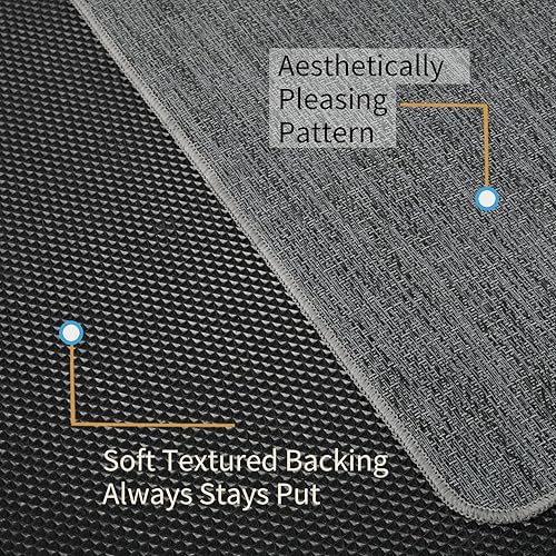 Miniatura 4 de Tapete para silla para suelo de madera dura, 36 x 48 pulgadas, tapete resistente para silla de oficina para sillas rodantes, antideslizante, tapete