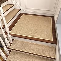 Vista 10 de PADOOR Peldaños de escalera antideslizantes, alfombras de escalera con respaldo de goma para escalones de madera, 15 piezas de peldaños de escalera