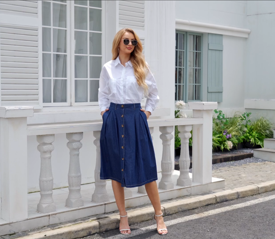 Amazon.com: HERBATOMIA Women's Midi Pleated Skirt Purple Elastic