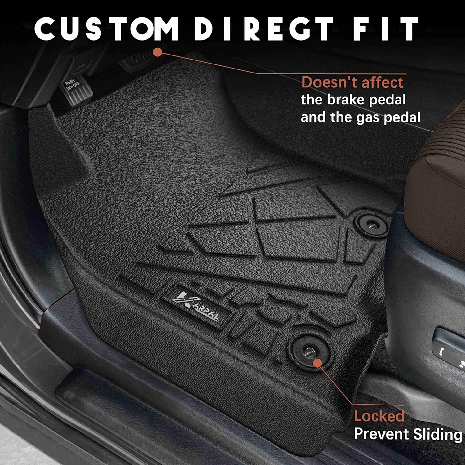 KARPAL Floor Mats Fit for Toyota 4Runner 2013-2024 5th Gen (Include TRD), Custom Fit All Weather TPE Floor Liners, 1st & 2nd Row & Cargo Liner & Backseat Mat, 4Runner Accessories (Not for 2025)