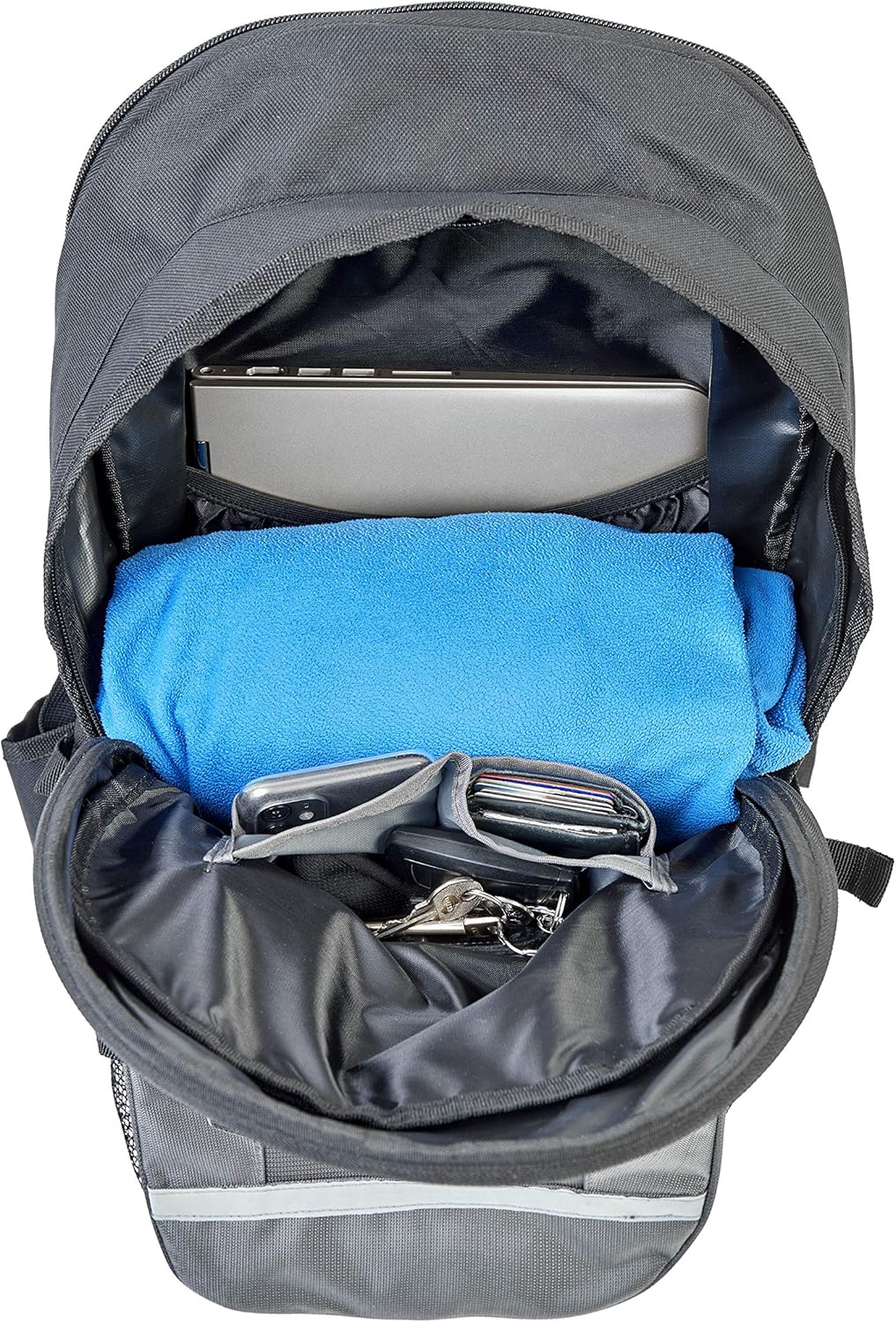 JDC Motorcycle Backpack With Helmet Holder/Carrier - 24L Expandable to 36L - FRONTIER