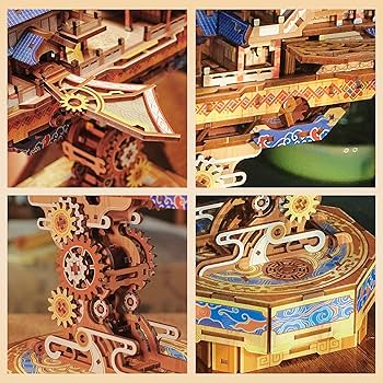 Amazon.com: Tonecheer 3D Wooden Puzzle for Adults, DIY