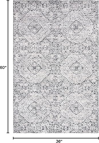 Miniatura 8 de SAFAVIEH Precious Collection - Alfombra decorativa de 3 x 5 pies, rosa y marfil, hecha a mano de lana y seda de bambú, ideal para zonas de alto